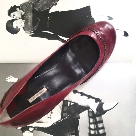 MAX STUDIO Burgundy Pump Heels Size 9.5 - Picture 6 of 10